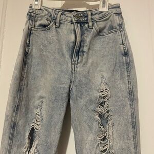 Hollister Light Wash Distressed Boyfriend Jeans